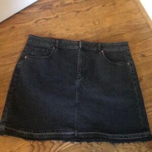 LOFT denim black jean skirt size 14